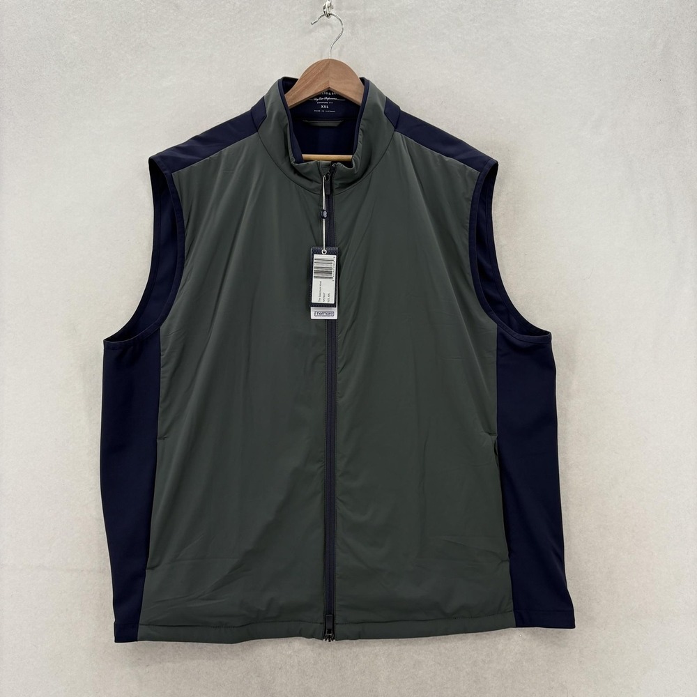 Holderness & Bourne Swenson Vest Mens 2XL Green Navy Golf Puffer Thermore NWT